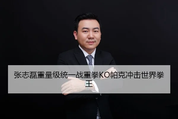 张志磊重量级统一战重拳KO帕克冲击世界拳王
